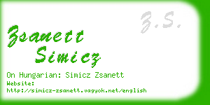 zsanett simicz business card